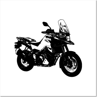 V Strom 1050XT Bike Sketch Art Posters and Art